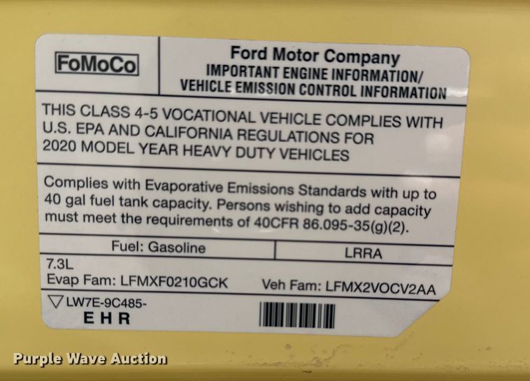 image for item EG6152 2021 Ford E450 Super Duty delivery truck