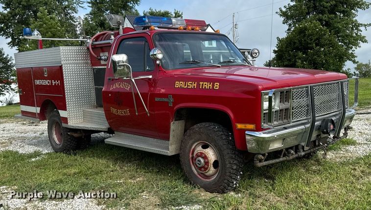 image for item EM2158 1982 Chevrolet K30 Custom Deluxe brush fire truck