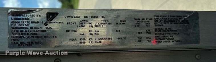 image for item EM2311 2010 Ford E450 delivery truck