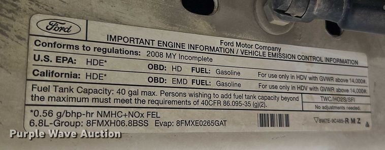 image for item EO4640 2008 Ford F-450 flatbed truck