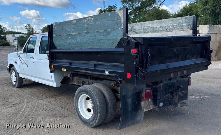 image for item ER0002 1995 Ford F350 Crew Cab dump bed pickup truck
