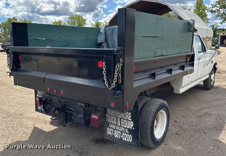 image for item ER0006 1995 Ford F350 Crew Cab dump bed pickup truck