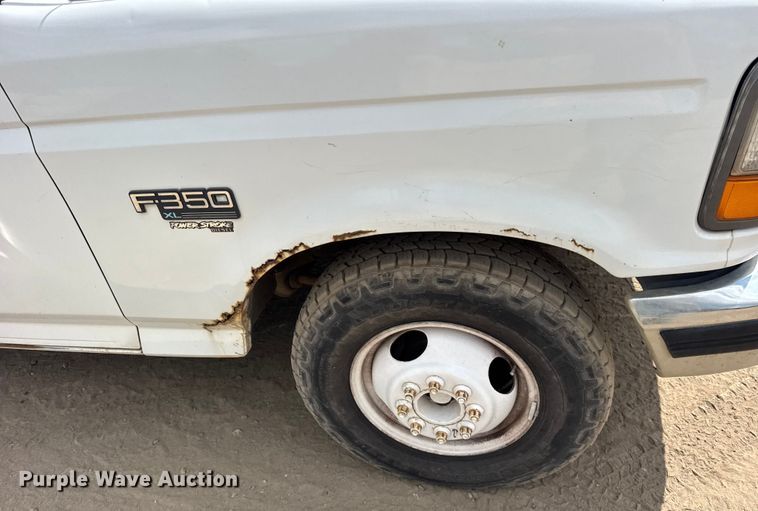 image for item ER0006 1995 Ford F350 Crew Cab dump bed pickup truck