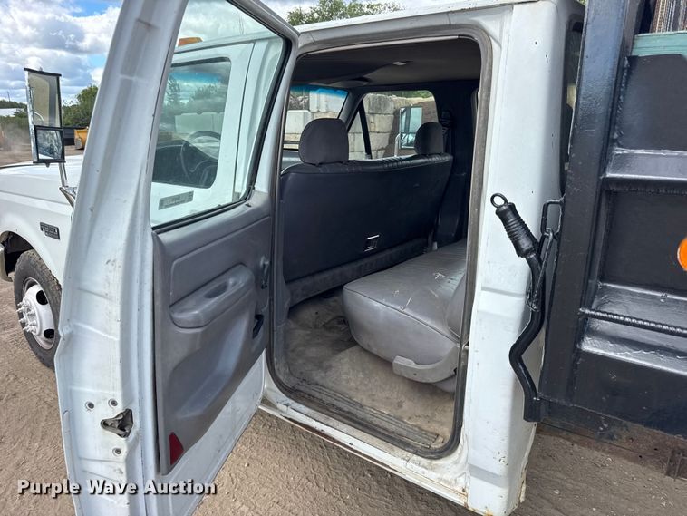 image for item ER0007 1995 Ford F350 Crew Cab dump bed pickup truck