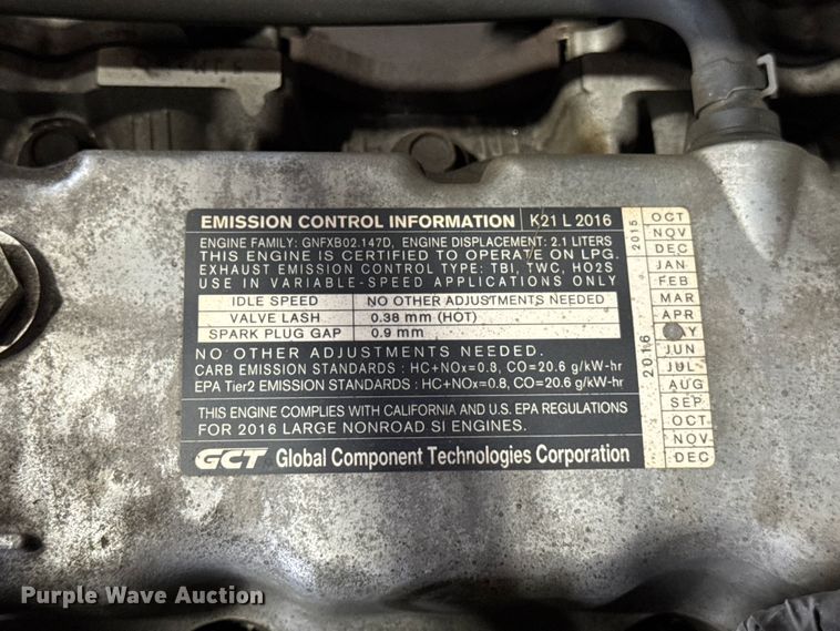 image for item ER0019 2016 UniCarriers PF50  forklift