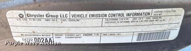 image for item ER2289 2012 Fiat 500 