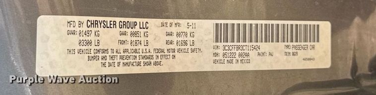 image for item ER2289 2012 Fiat 500 