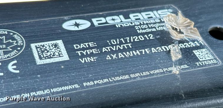 image for item ET3059 2013 Polaris Ranger 800 Crew utility vehicle