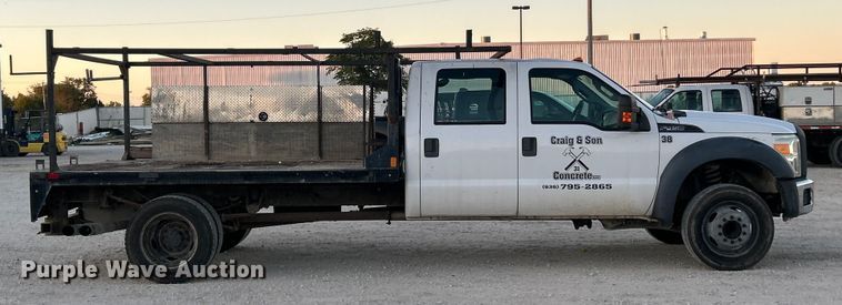 image for item ET3101 2013 Ford F450 Super Duty XL Crew Cab flatbed truck