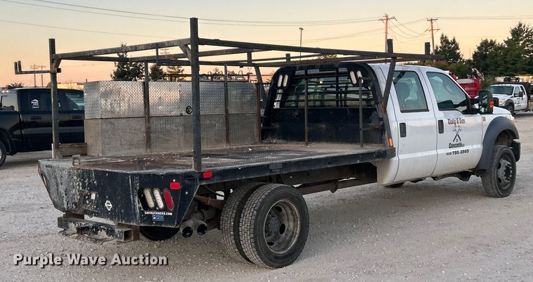 image for item ET3101 2013 Ford F450 Super Duty XL Crew Cab flatbed truck