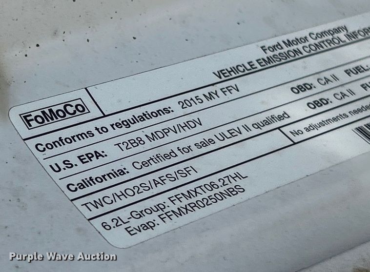 image for item ET3480 2015 Ford F250 Super Duty SuperCab pickup truck