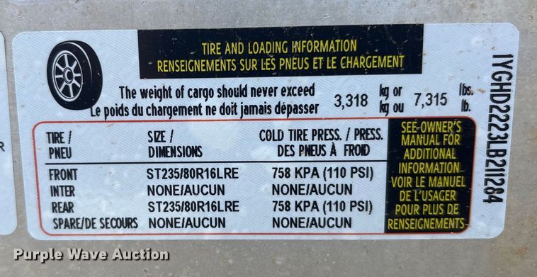 image for item ET8525 2020 Aluma TR-8222-14K equipment trailer