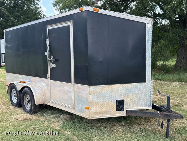 image for item EU2144 2015 Covered Wagon Trailers CW7X14TA2 enclosed cargo trailer
