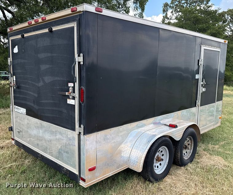 image for item EU2144 2015 Covered Wagon Trailers CW7X14TA2 enclosed cargo trailer