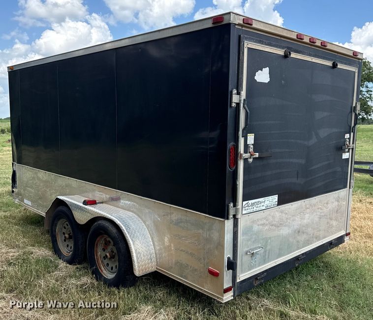image for item EU2144 2015 Covered Wagon Trailers CW7X14TA2 enclosed cargo trailer