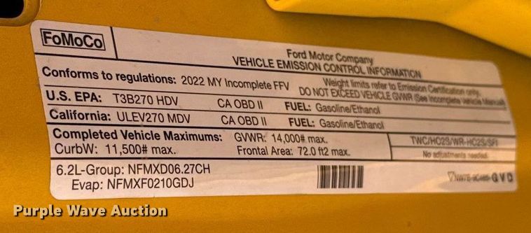 image for item EU2212 2022 Ford F350 Super Duty utility bed pickup truck