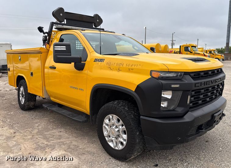 image for item EU2213 2021 Chevrolet Silverado 3500HD utility bed pickup truck