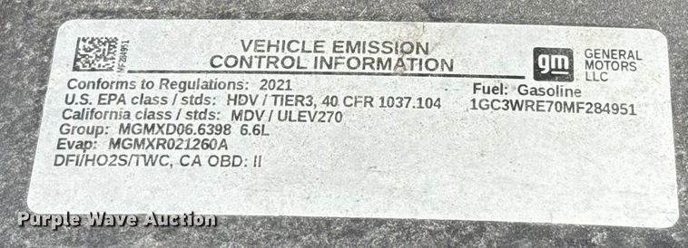 image for item EU2213 2021 Chevrolet Silverado 3500HD utility bed pickup truck