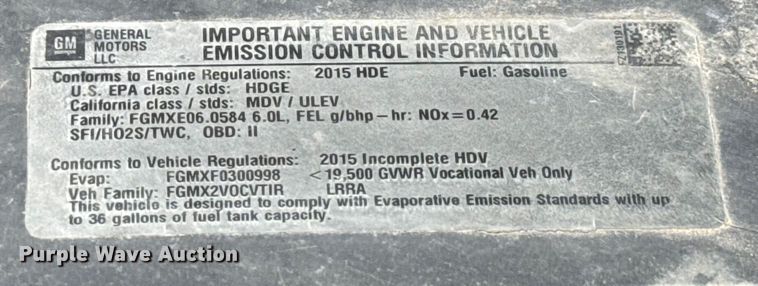 image for item EU2225 2015 Chevrolet Silverado 3500HD utility bed pickup truck