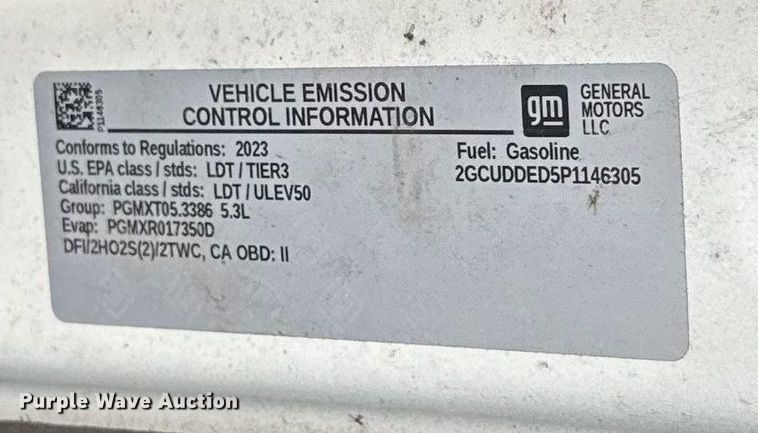 image for item EU2229 2023 Chevrolet Silverado 1500 Crew Cab pickup truck