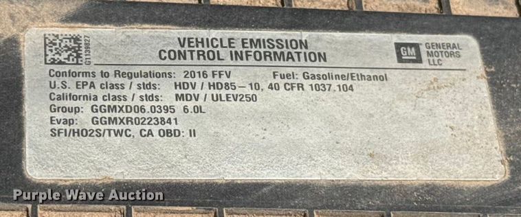 image for item EU2232 2016 Chevrolet Express 2500 van