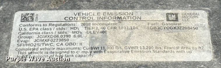 image for item EU2237 2018 Chevrolet Silverado 3500HD utility bed pickup truck