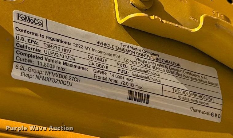 image for item EU2243 2022 Ford F350 Super Duty utility bed pickup truck