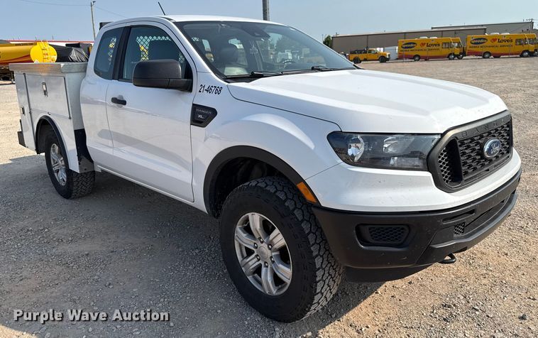 image for item EU2245 2021 Ford Ranger SuperCab utility bed pickup truck