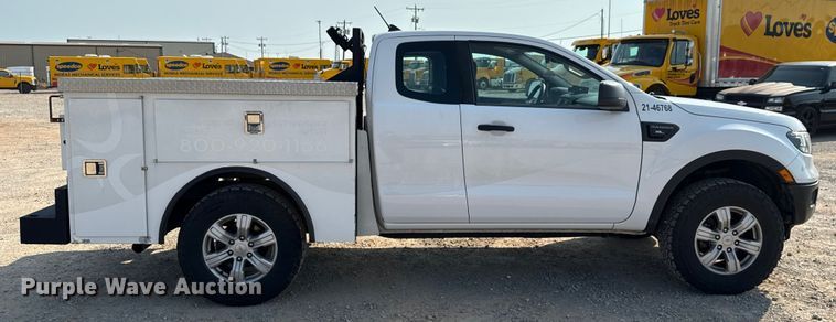 image for item EU2245 2021 Ford Ranger SuperCab utility bed pickup truck