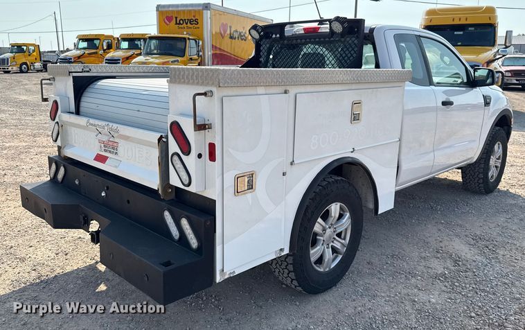 image for item EU2245 2021 Ford Ranger SuperCab utility bed pickup truck