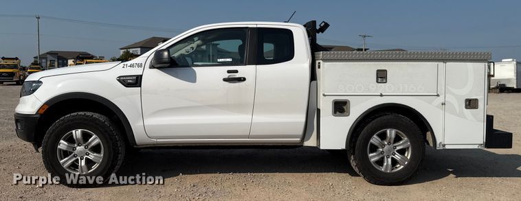 image for item EU2245 2021 Ford Ranger SuperCab utility bed pickup truck