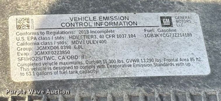 image for item EU2247 2018 Chevrolet Silverado 3500HD utility bed pickup truck