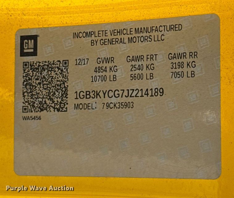 image for item EU2247 2018 Chevrolet Silverado 3500HD utility bed pickup truck