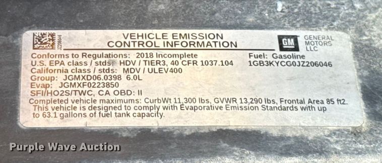 image for item EU2249 2018 Chevrolet Silverado 3500HD utility bed pickup truck