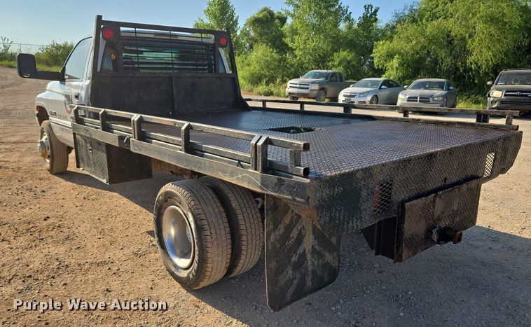 image for item EU3612 2002 Dodge Ram Chassis Cab flatbed pickup truck