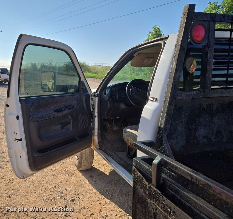 image for item EU3612 2002 Dodge Ram Chassis Cab flatbed pickup truck