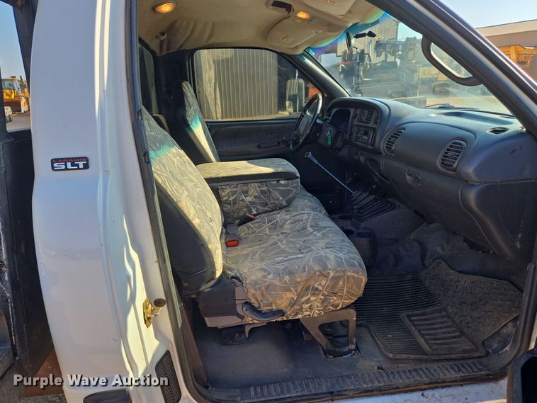 image for item EU3612 2002 Dodge Ram Chassis Cab flatbed pickup truck