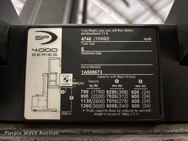 image for item EU4504 2017 Crown SP4050-30 order picker