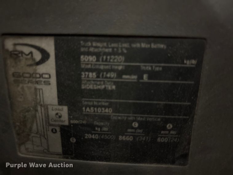 image for item EU4514 2017 Crown RM6095S-45 reach truck