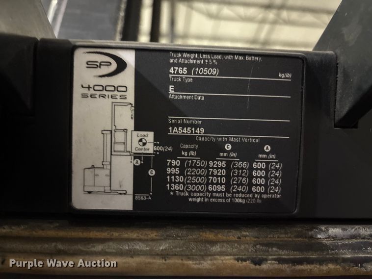 image for item EU4517 2018 Crown SP4050-30 order picker