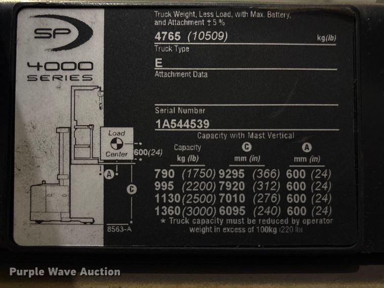 image for item EU4530 2018 Crown SP4050-30 order picker