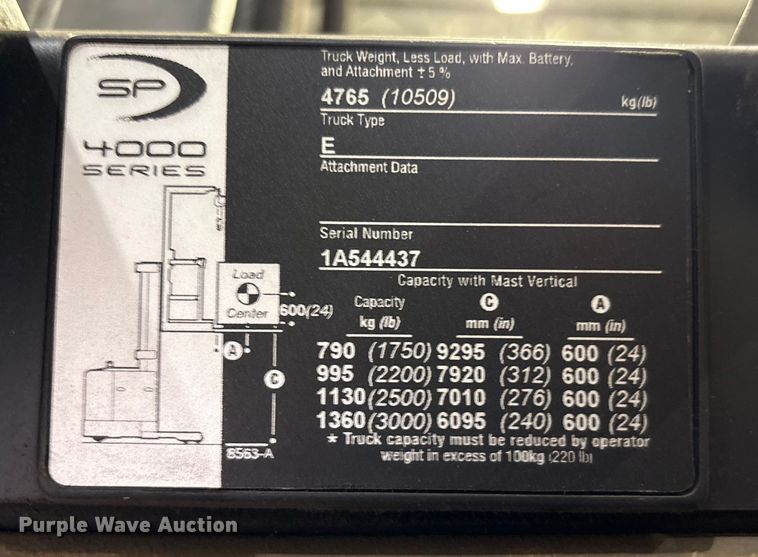 image for item EU4533 2018 Crown SP4050-30 order picker