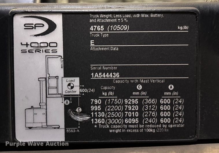 image for item EU4534 2018 Crown SP4050-30 order picker