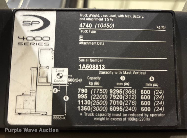 image for item EU4539 2017 Crown SP4050-30 order picker
