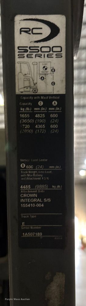 image for item EU4546 2017 Crown RC5545-45 forklift