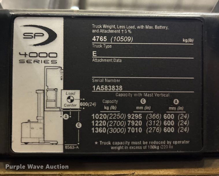 image for item EU4553 2020 Crown SP4050-30 order picker