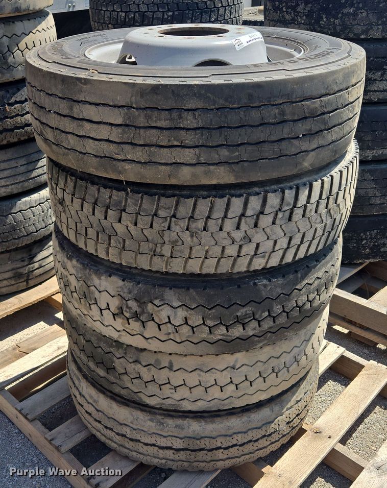 image for item EV1613 225/70R19.5 tires and wheels