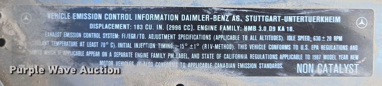 image for item EV1662 1987 Mercedes-Benz  300 SDL Turbo 