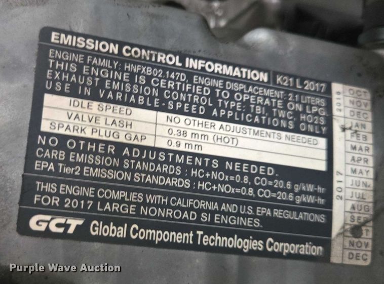 image for item FB9467 2017 UniCarriers CFS40 forklift