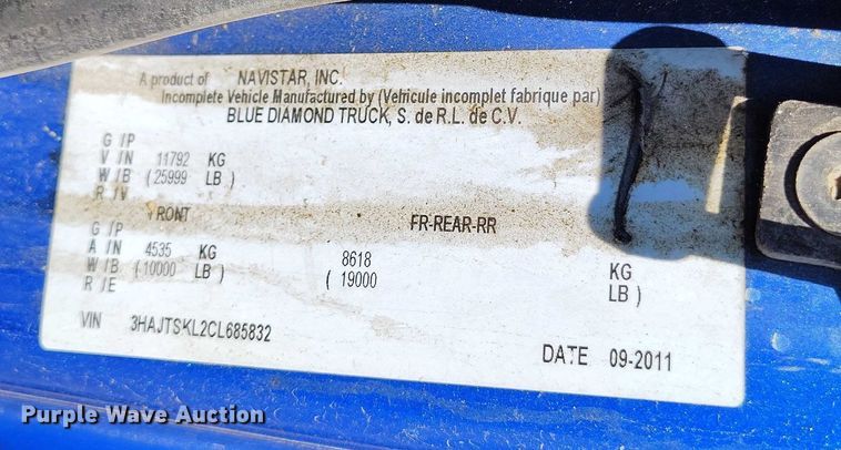 image for item IP9659 2012 International 4300 DuraStar flatbed truck